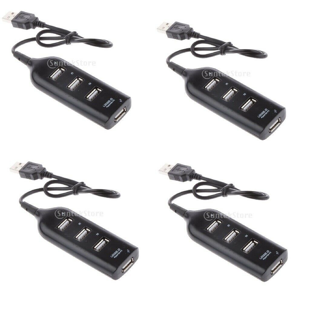 4 Pieces 4-port USB Hub 2.0 Splitter