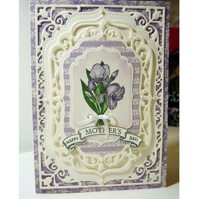 Frame Background Metal Cutting Dies Stencil DIY Scrapbooking Album Paper Card