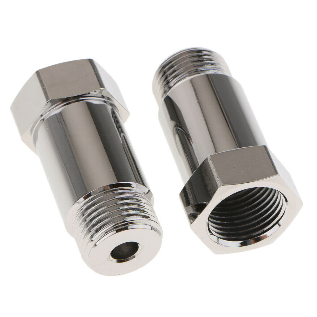 2 Pieces 45mm Straight  M18*1.5mm O2 Oxygen Sensor Bung Extension Spacer