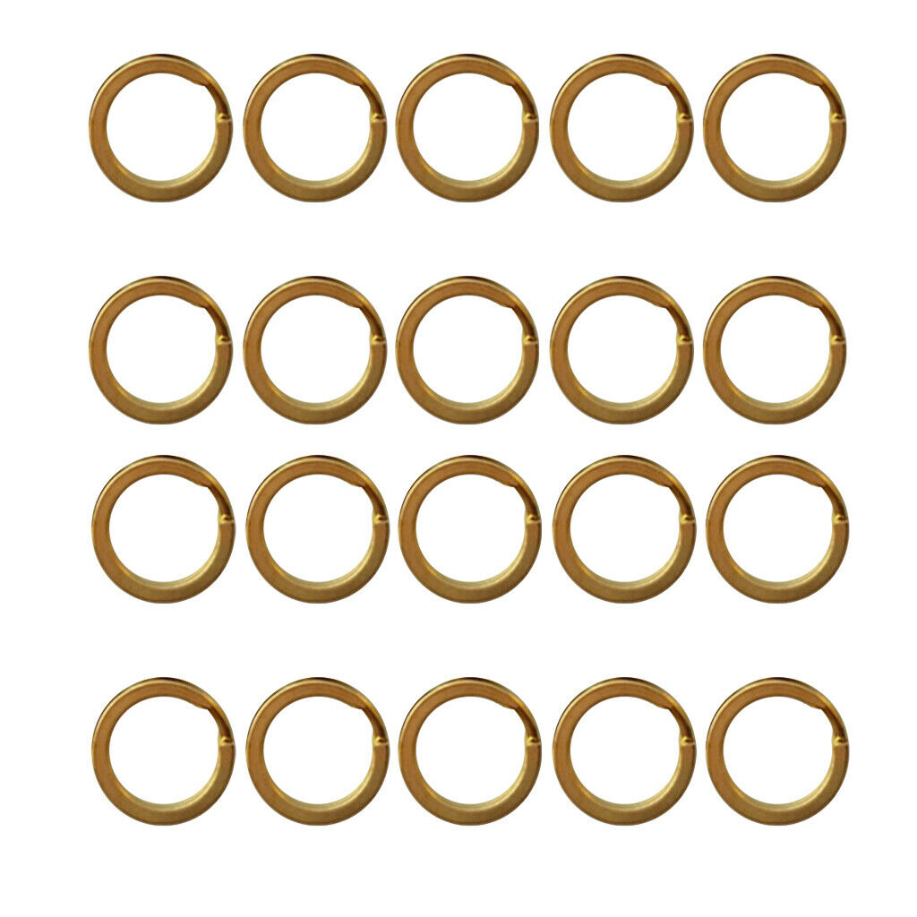 20Pcs Split Keyring keychain Key Ring Loop Holder Clasps Connector 15mm&20mm