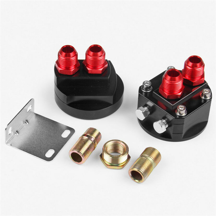 1 Set Oil Filter Relocation Male Sandwich Fitting Adapter Kit 3/4X16 / 20X1.5
