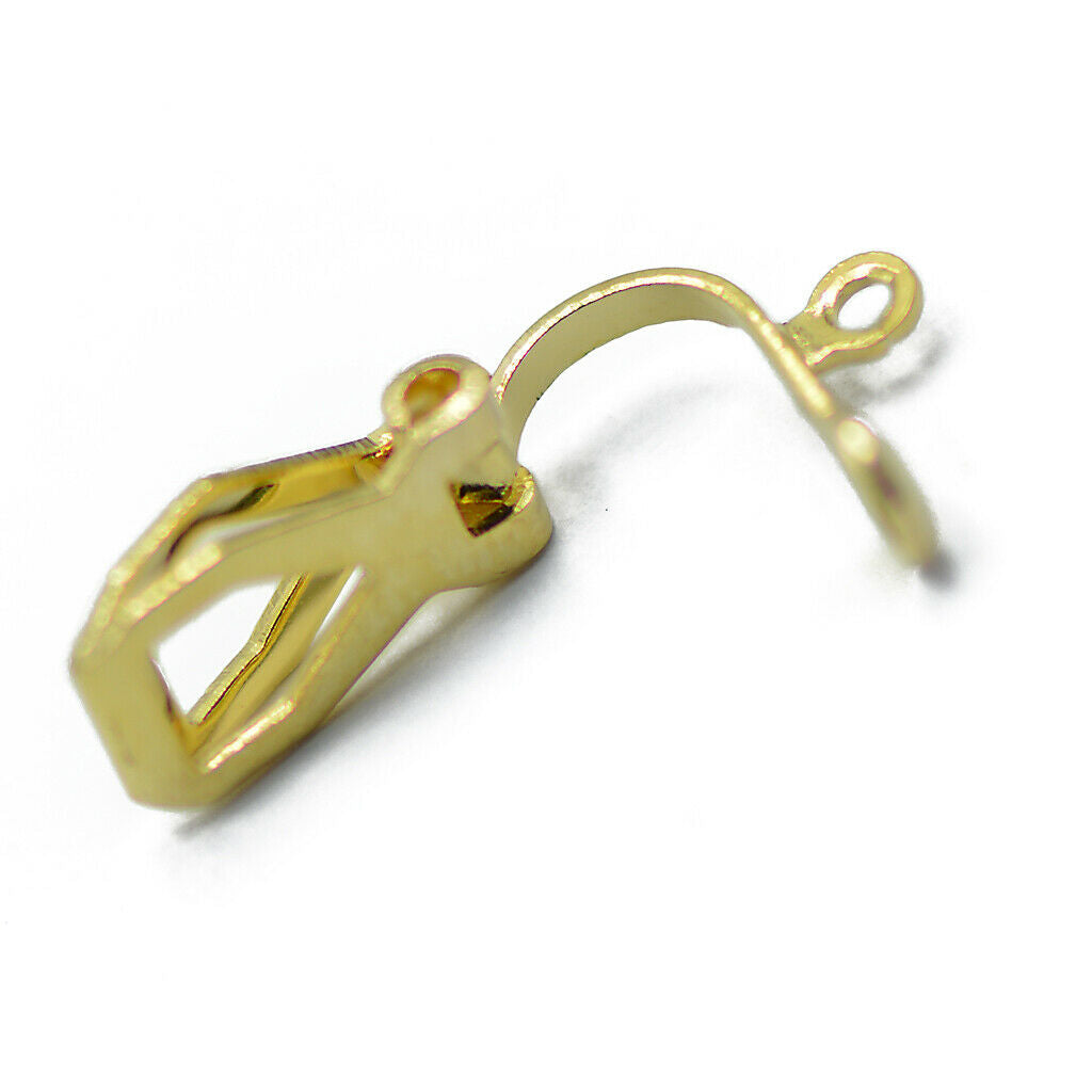 12Pcs Golden Copper Earrings Wires Hooks Ear Clips Wires DIY Jewelry Finding