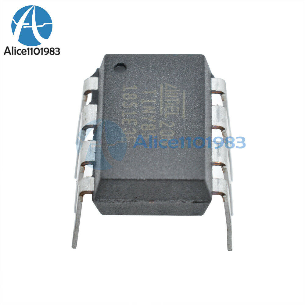 10Pcs ATTINY85-20PU IC MCU 8BIT 8KB FLASH 8DIP Top