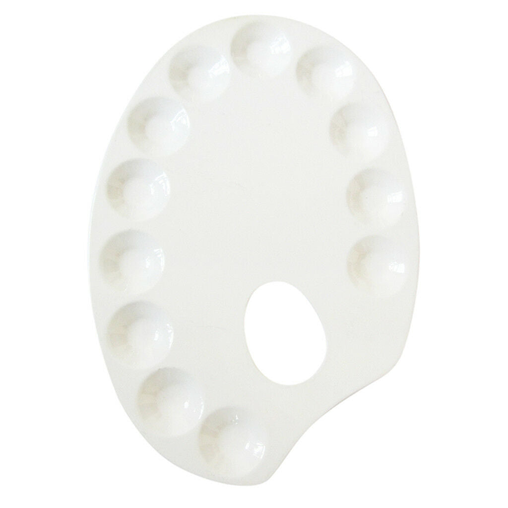 Oval Shape Metal Artist Paint Palette for Oil Acrylic Painting Make Up Mixed