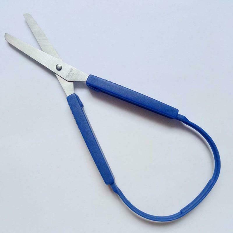 6pcs Colorful Loop Scissors for Kids Easy Grip Self-Opening Scissor Safety Cut