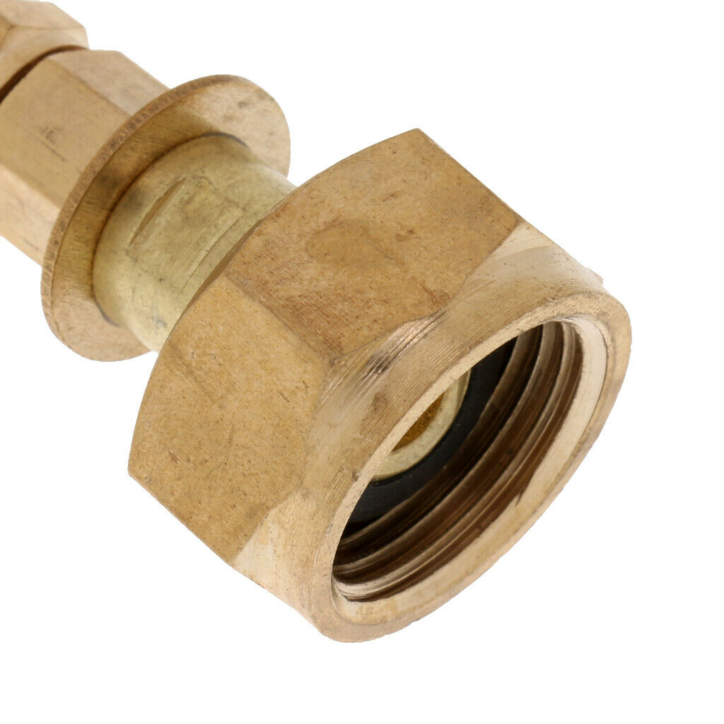 Brass Tank Refill Hose Adapter Valve Kit for Camping BBQ Picnic Cooking