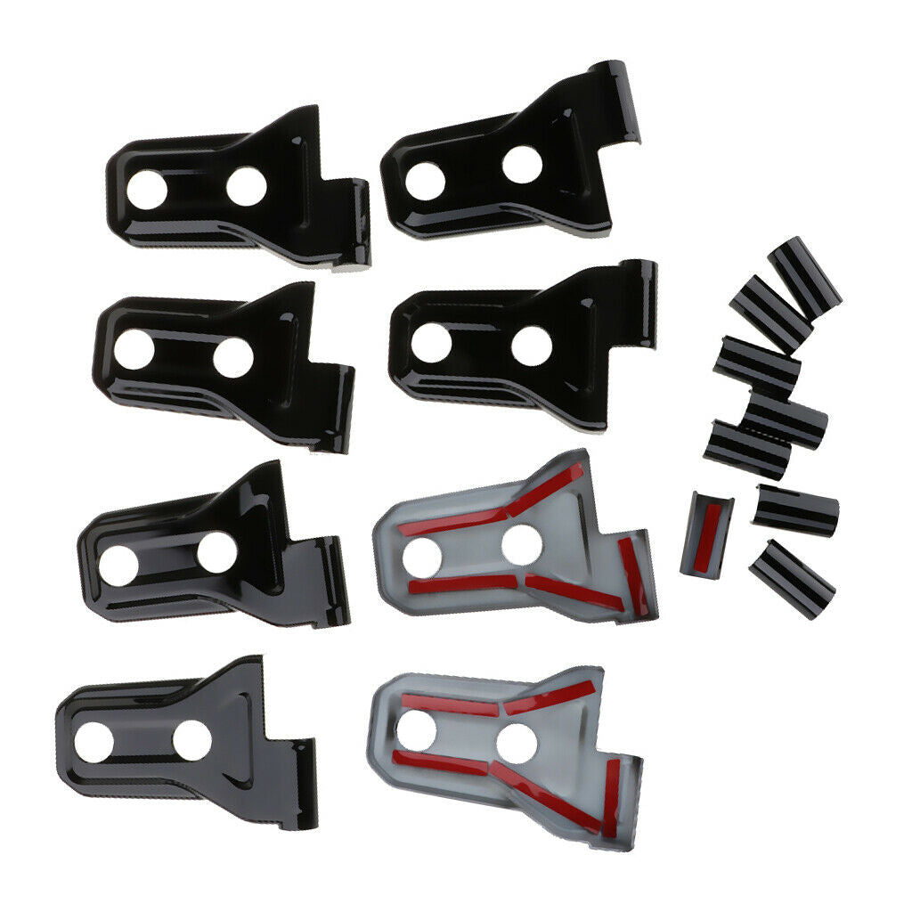 8 Pcs Black Door ABS Spare Tire Door Hinge Trim Cover for Many Cars