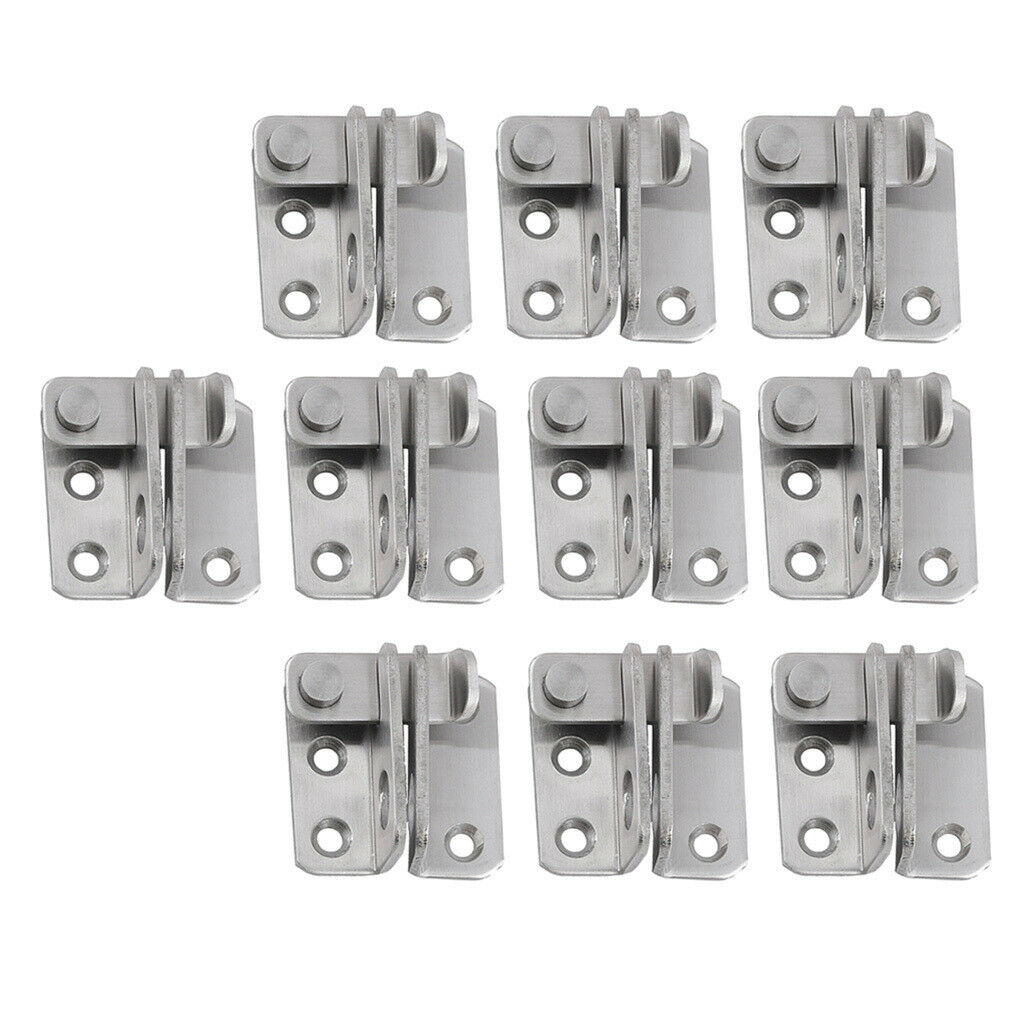 10x Stainless Steel Hasp Latch Lock Sliding Door for Window Gate Cabinet Buckle
