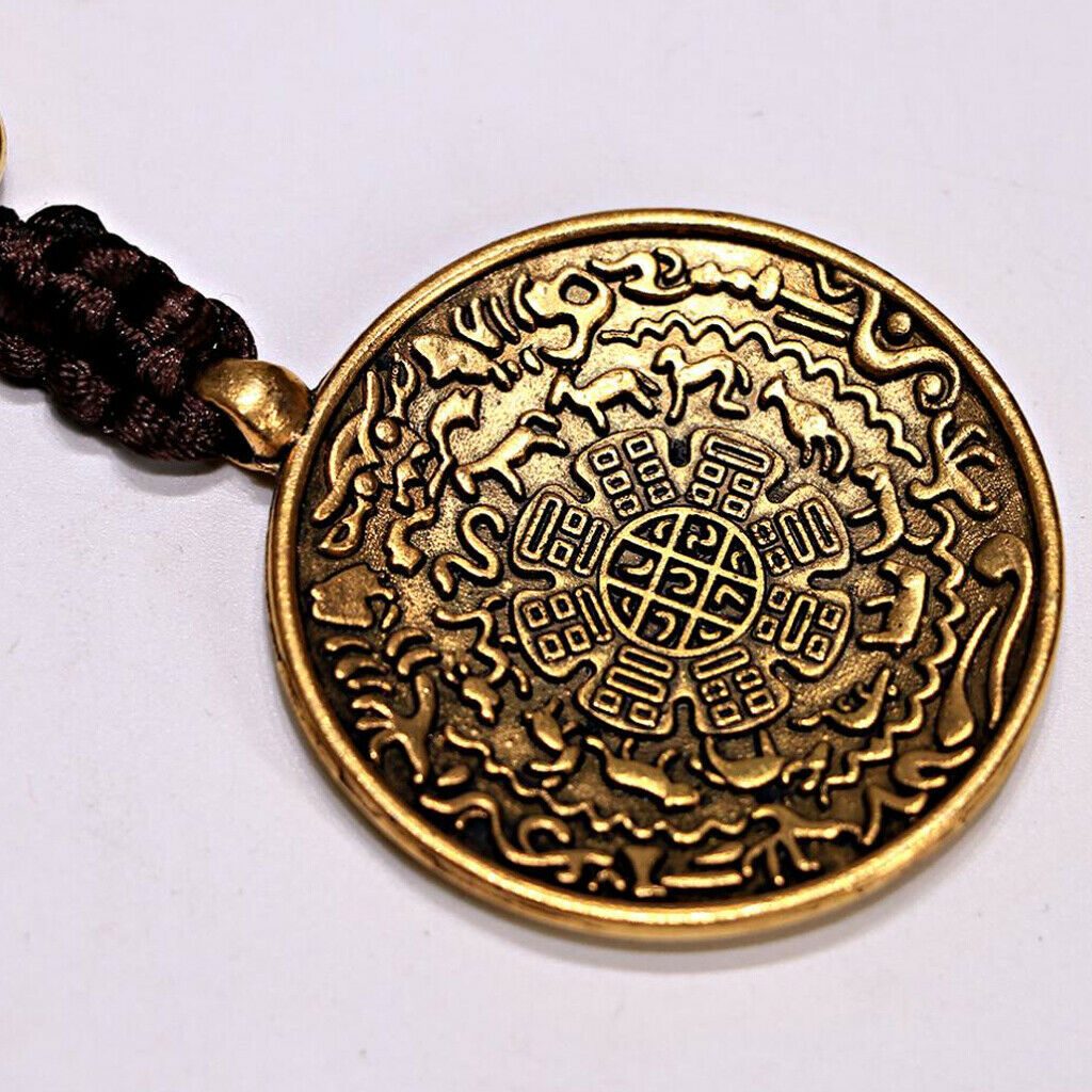 Tibetan Necklace In Copper Hanging Smooth Back Amulet Car Hanging