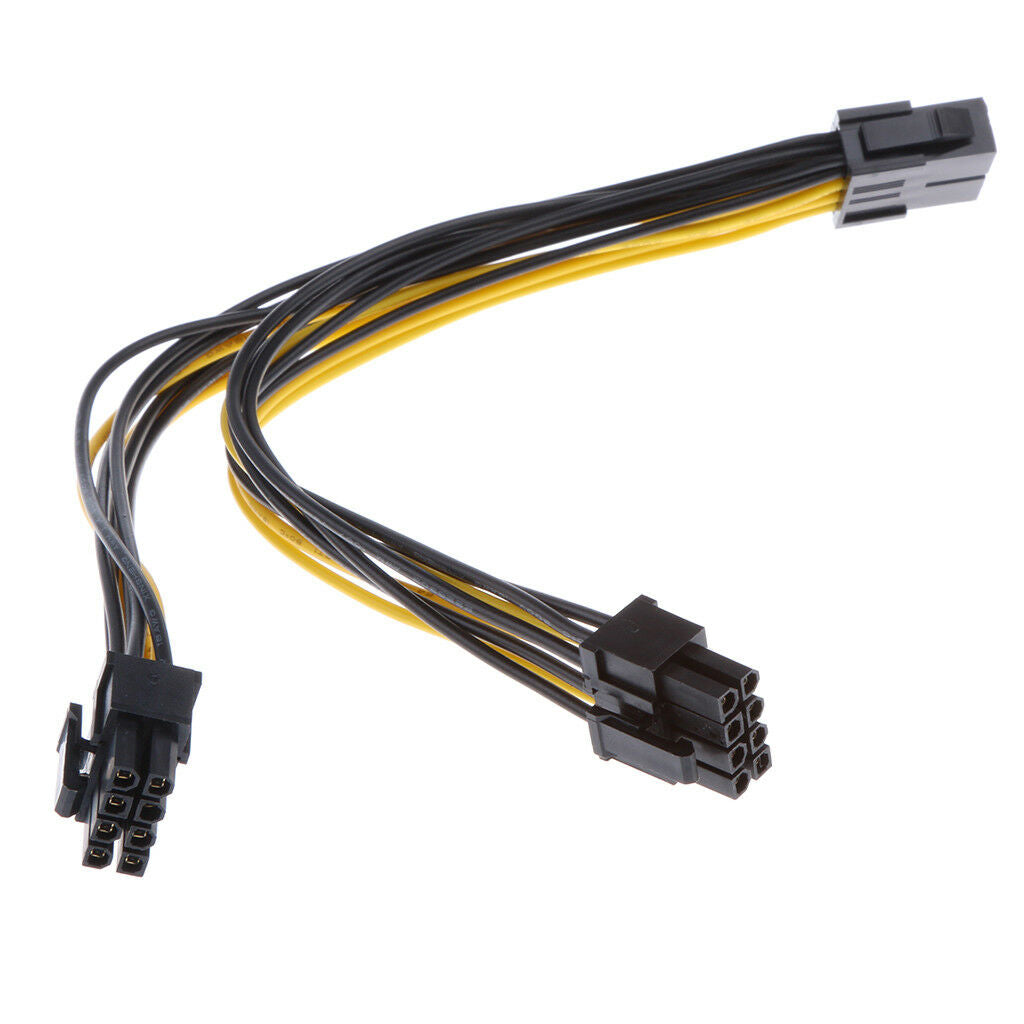 8 Pin Male to 2x PCIe 8Pin (6+2Pin) Male Graphics Video Card Cable Adapter
