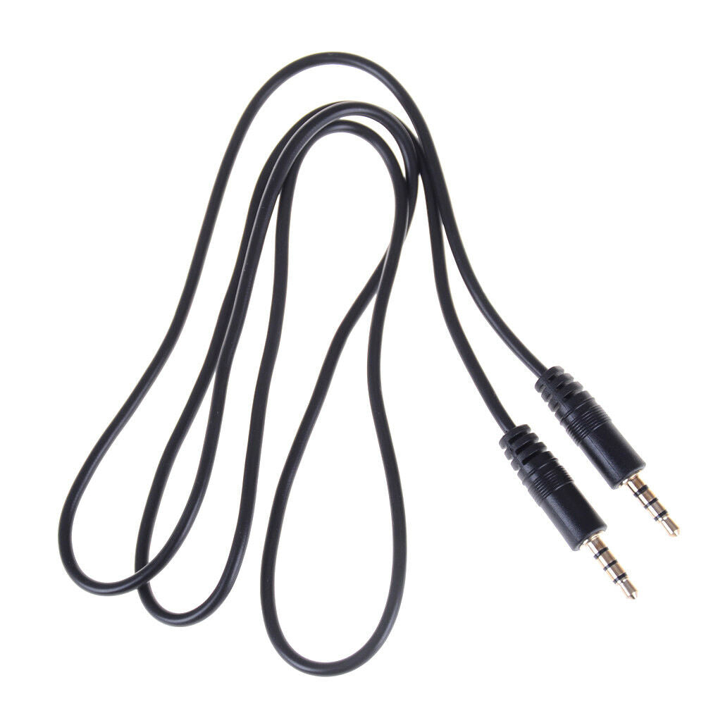 3.5mm 1M 4 Pole Jack Male To Male Earphone Headphone Audio Extension Cabl.l8