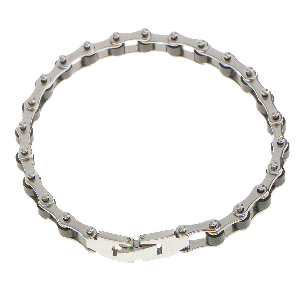 Bike  Chain Style Stainless Steel Mens Bracelet