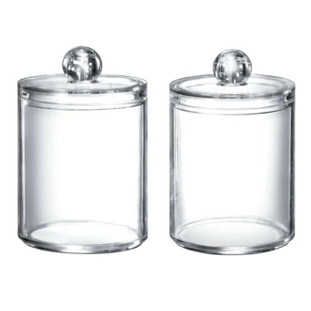 Transparent Organizer Cotton Swab Storage Box Acrylic Cotton Pad Storage Box