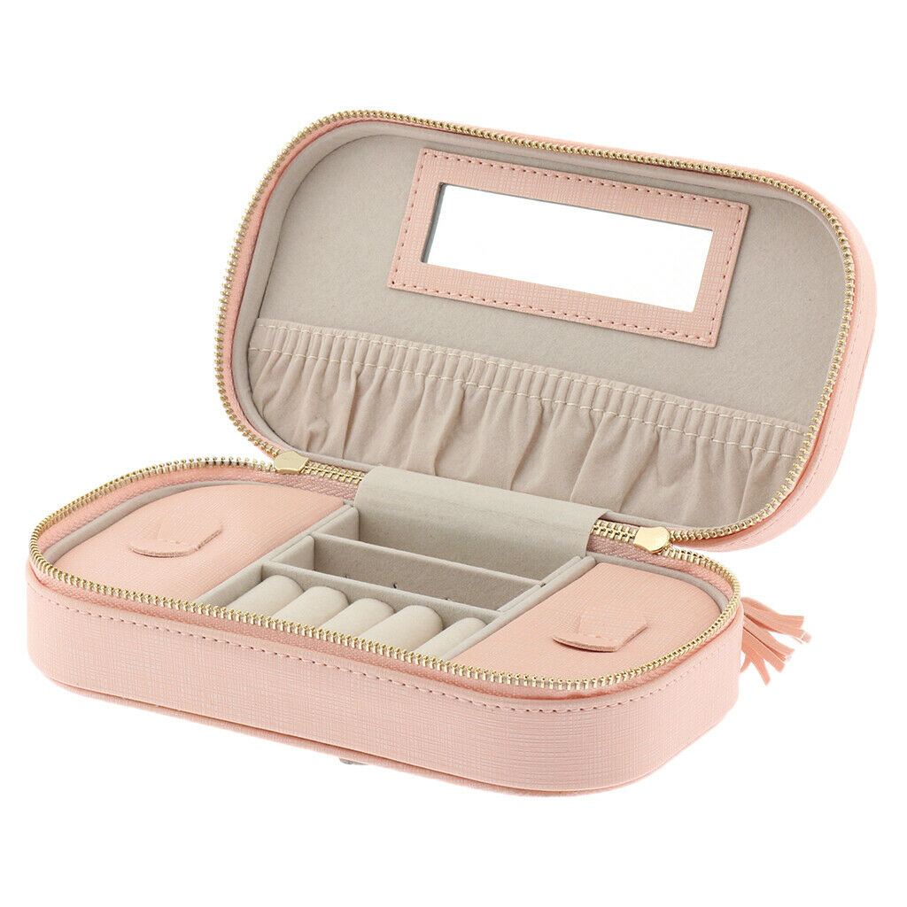 Portable Jewelry Storage Box Multi-functional Rings Earrings Organizer Case