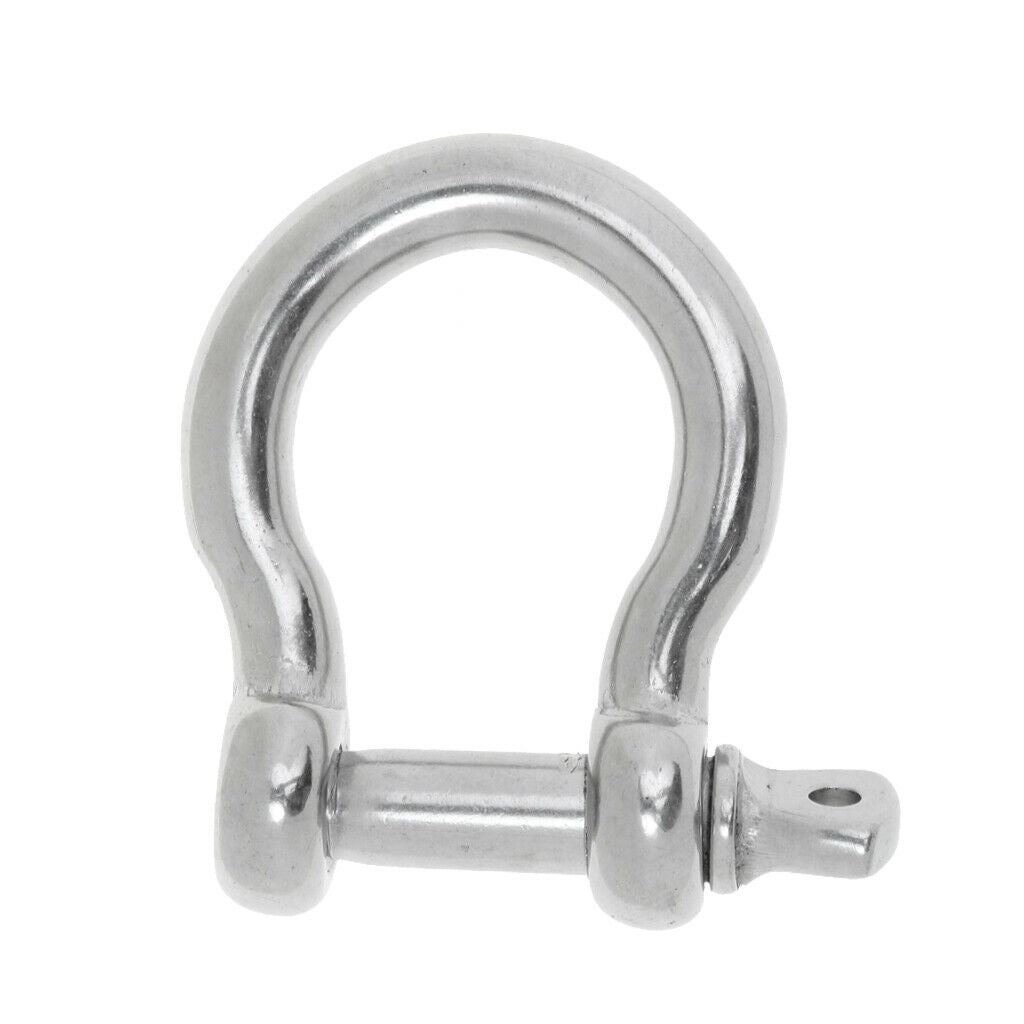 2 Pieces Boat Chain Rigging Bow Shackle Captive Pin 304 Stainless Steel 10mm