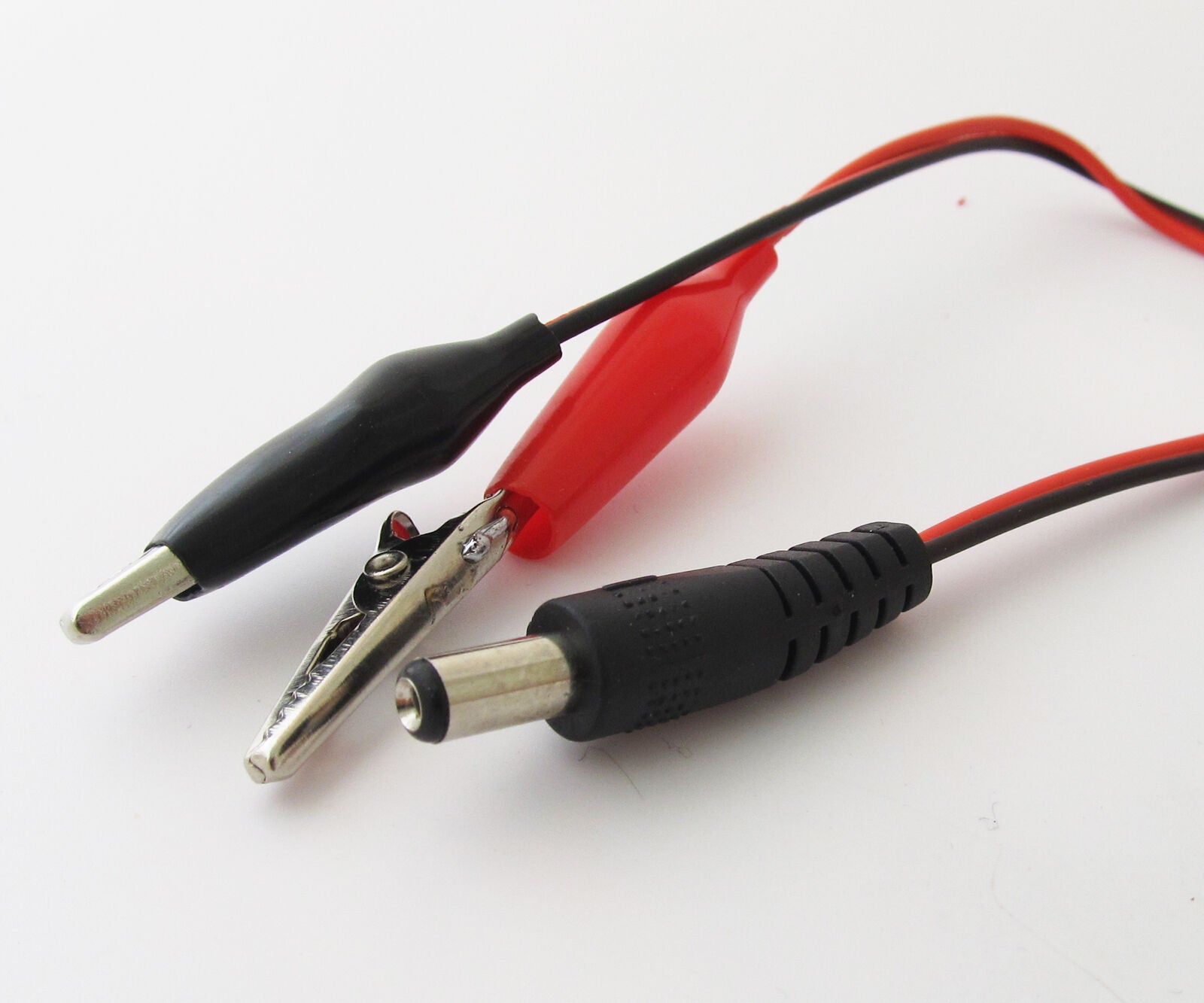 10set 1.5M/5ft 5.5x2.1mm 2.1 DC Male Plug to Dual Alligator Clip DC Power Cable