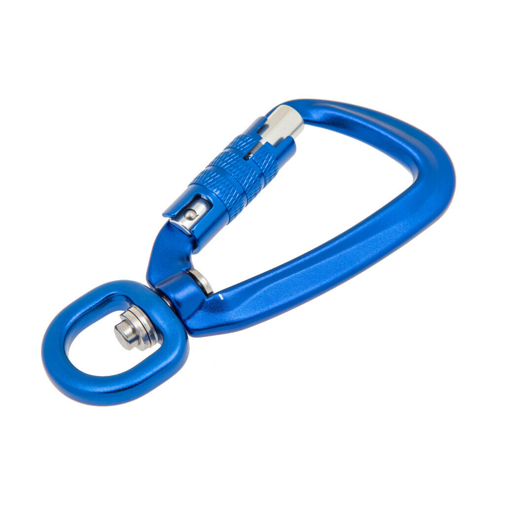 2pcs 500KG Self Locking Carabiner Rotating  Hook Hammock Hanging Buckle
