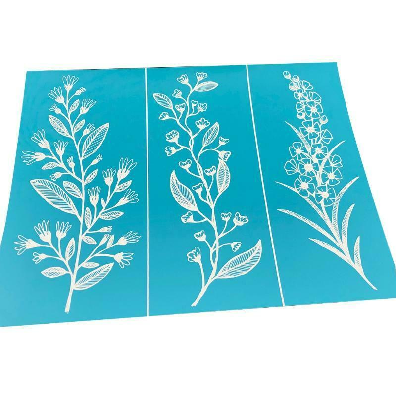Leaf Flower Self-Adhesive Silk Screen Printing Stencil Painting T-Shirt Textile