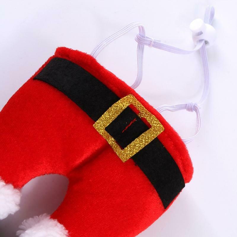 Cat Cap Santa Pants Christmas Headwear Soft Comfortable Novelty Pet Hat for Dogs
