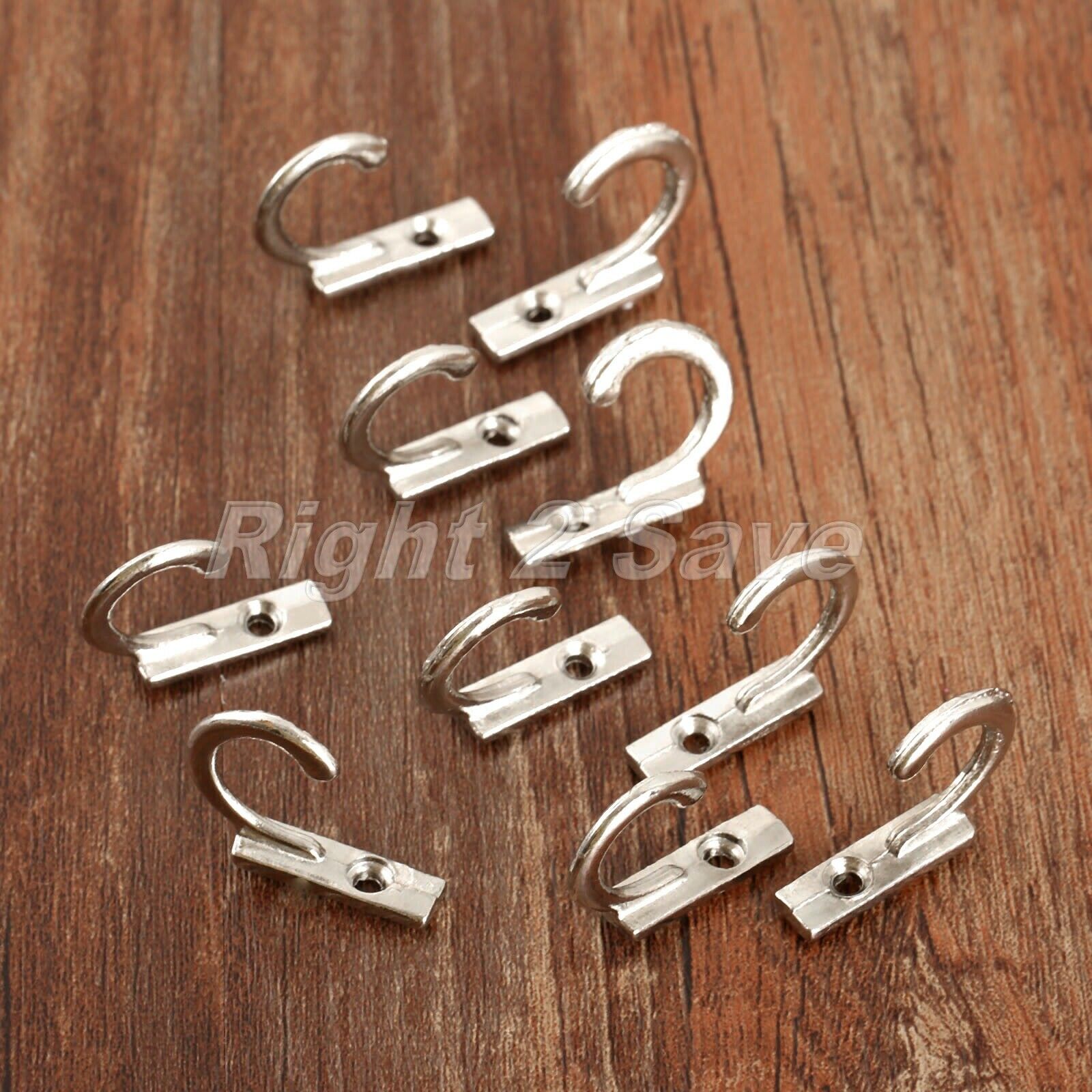 Sliver Wall Door Metal Hooks Hanger Organization For Key Clothes Coat Hat Towel