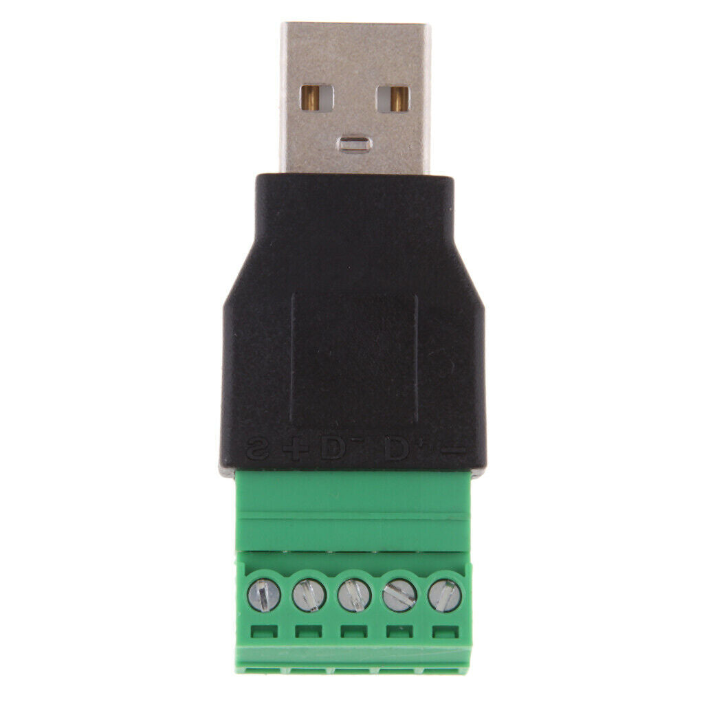 10pcs USB 2.0 Type-A Female/Male Plug to 5 Pin Screw Terminal Plug Connectors
