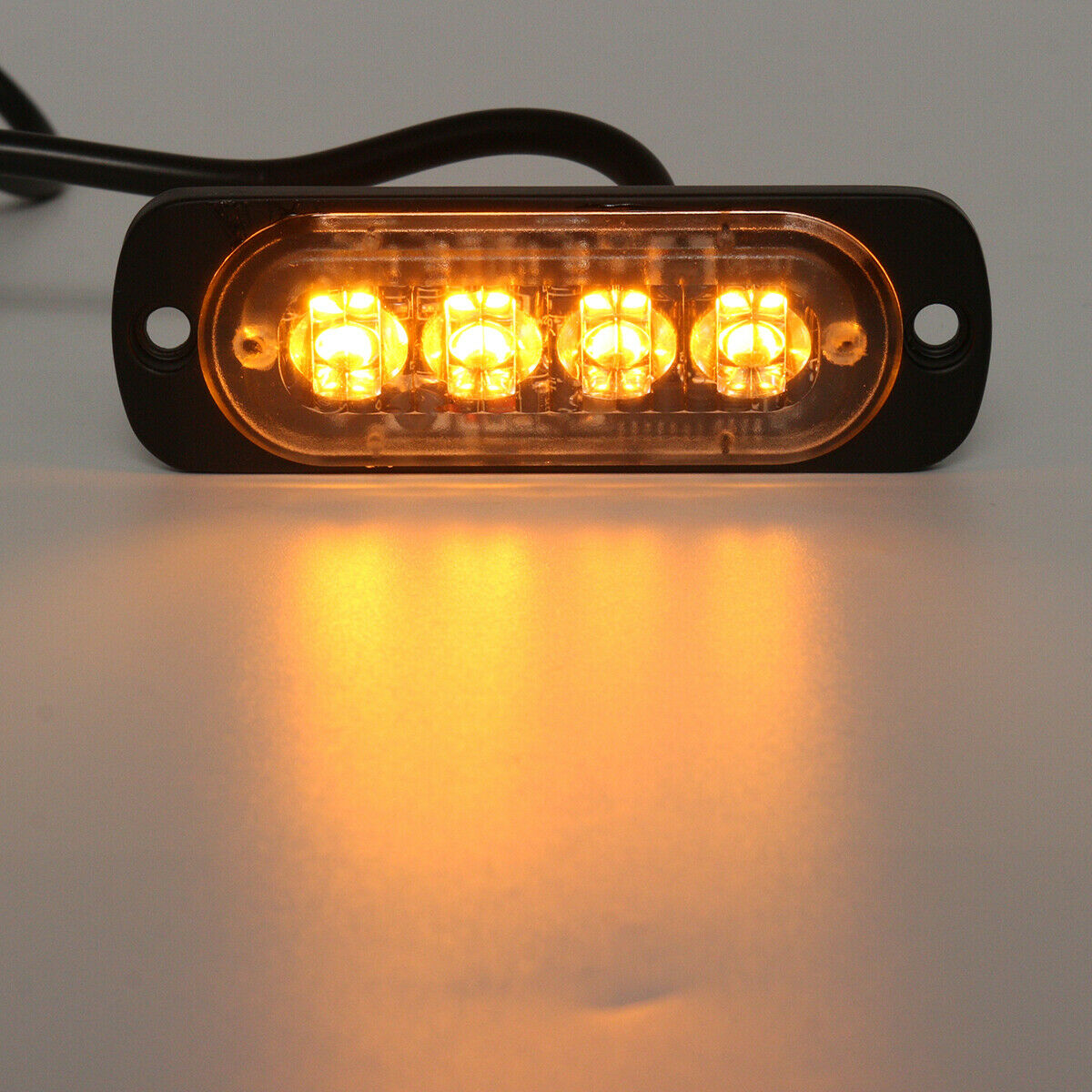 4pcs 4LED Car Truck Emergency Beacon Warning Hazard Flash Strobe Light Bar  +