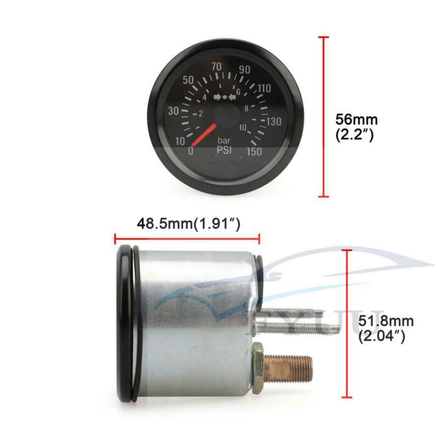 Pointer Dual Scale Display Barometer 0-10 BAR 0-150 PSI Instrument Construction