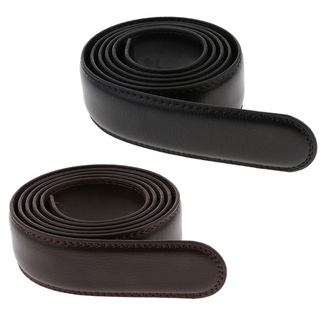 Men's Fashion Leather Replacement Belt Only Belt No Buckle 125cm/45 Inch -