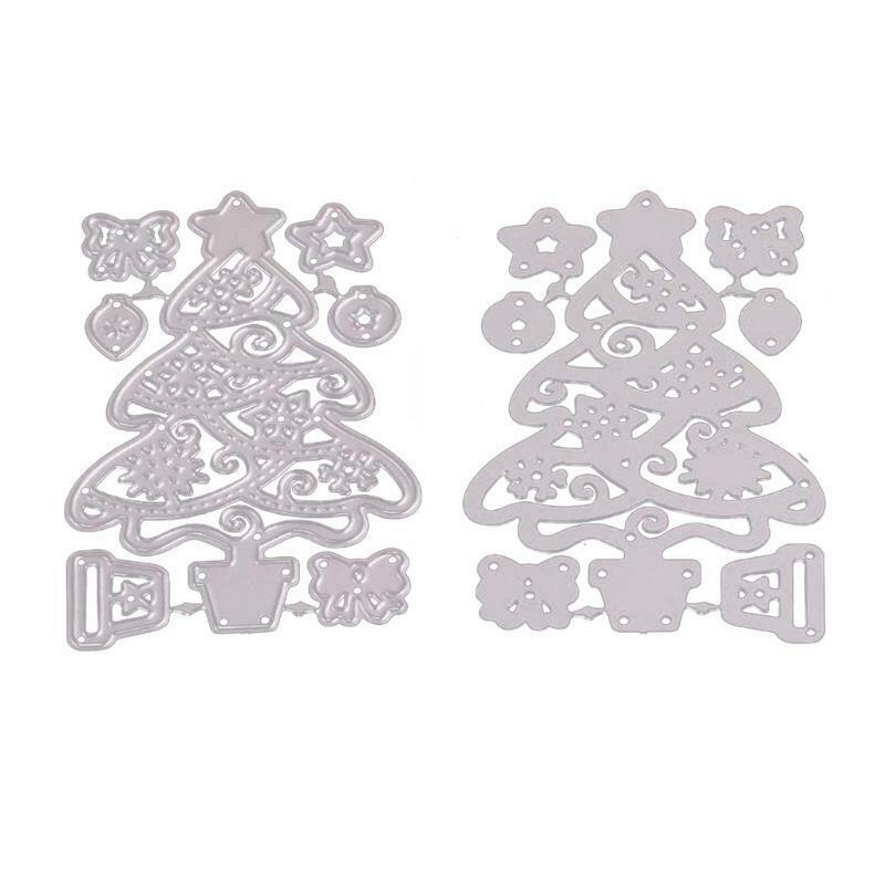 Metal Cutting Christmas Tree Dies Stencil Scrapbook Album Paper Card Template