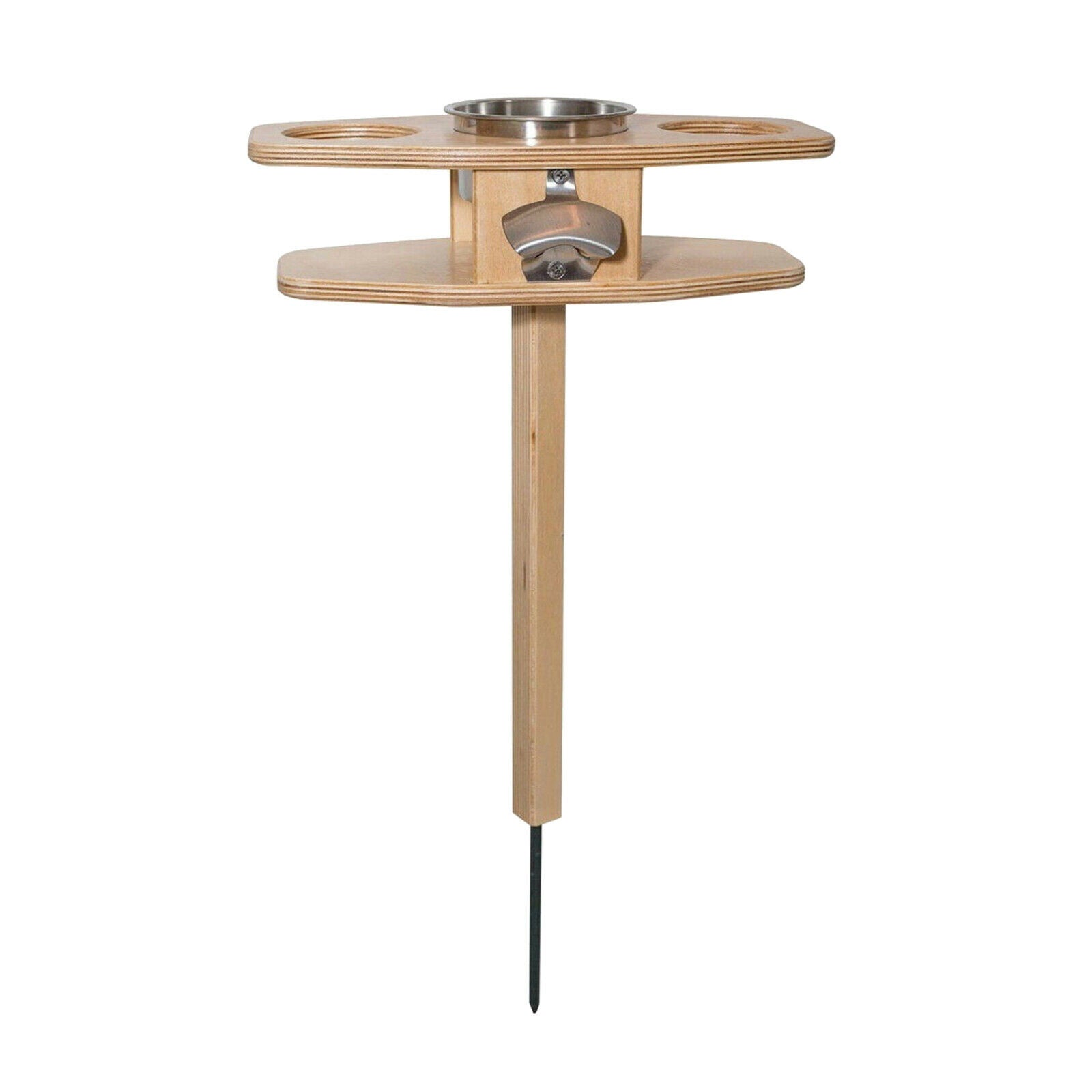 Wooden Wine Table Garden Lawn BBQ Beach Party Camping Trip Bottles Rack