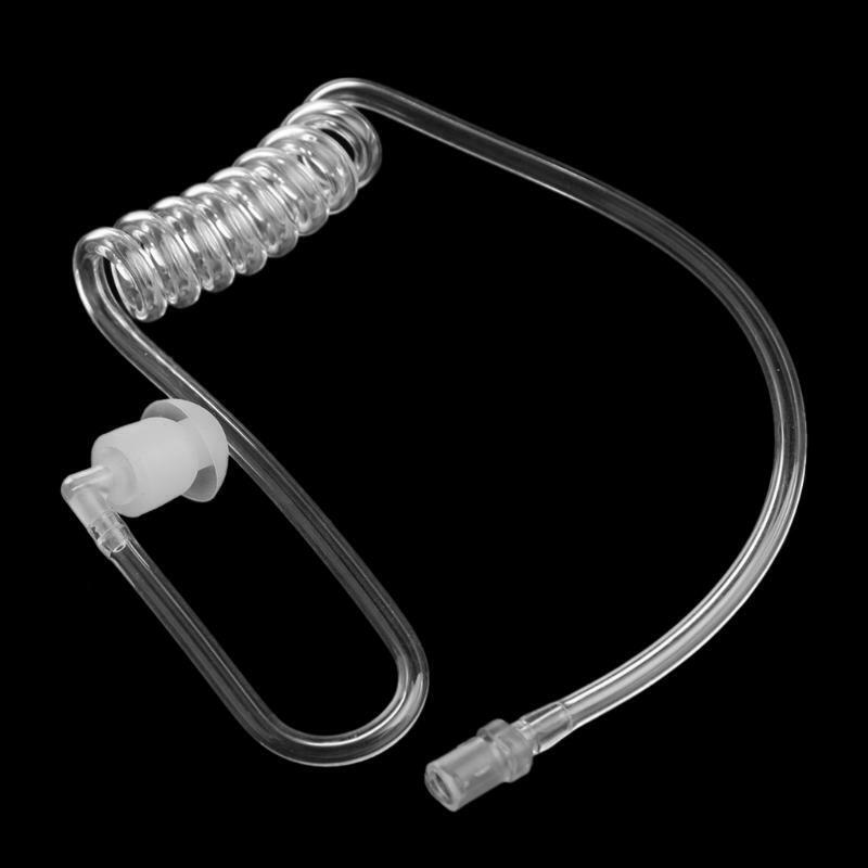 Transparent Coil Acoustic Air Tube Earplug  For Radio Earpiece Headset