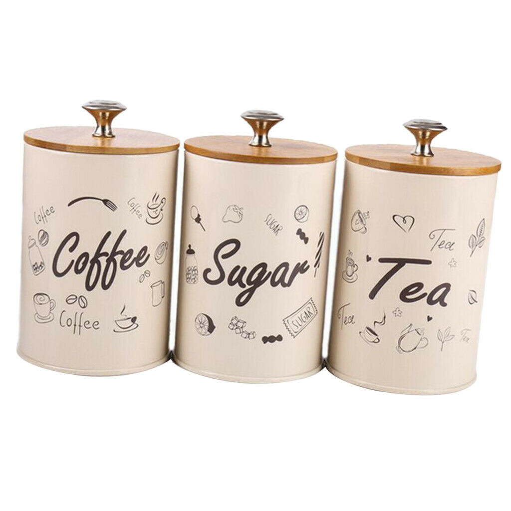 Pack 3 Pieces Sugar Bowls Muti-Functional Round Condiment Jar for Home- Spice