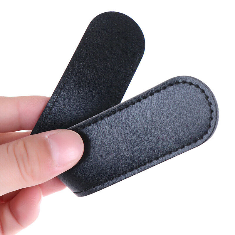 Leather Handcrafted Single Pen Pencil Bag Holder Storage Sleeve Pouch Bla.l8