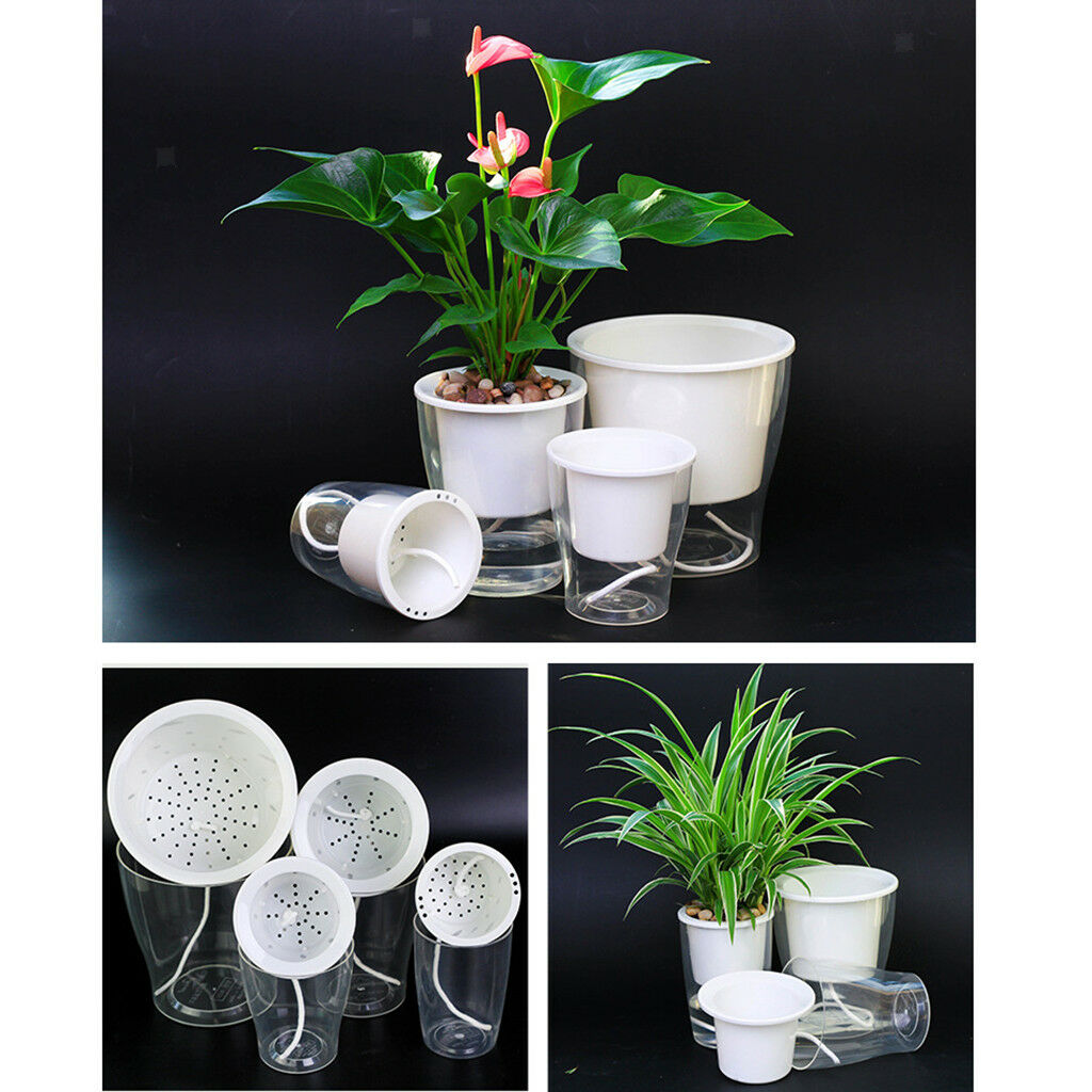 Self-Watering Planters Indoor/Outdoor Yard Garden Flower Herb Round Pots