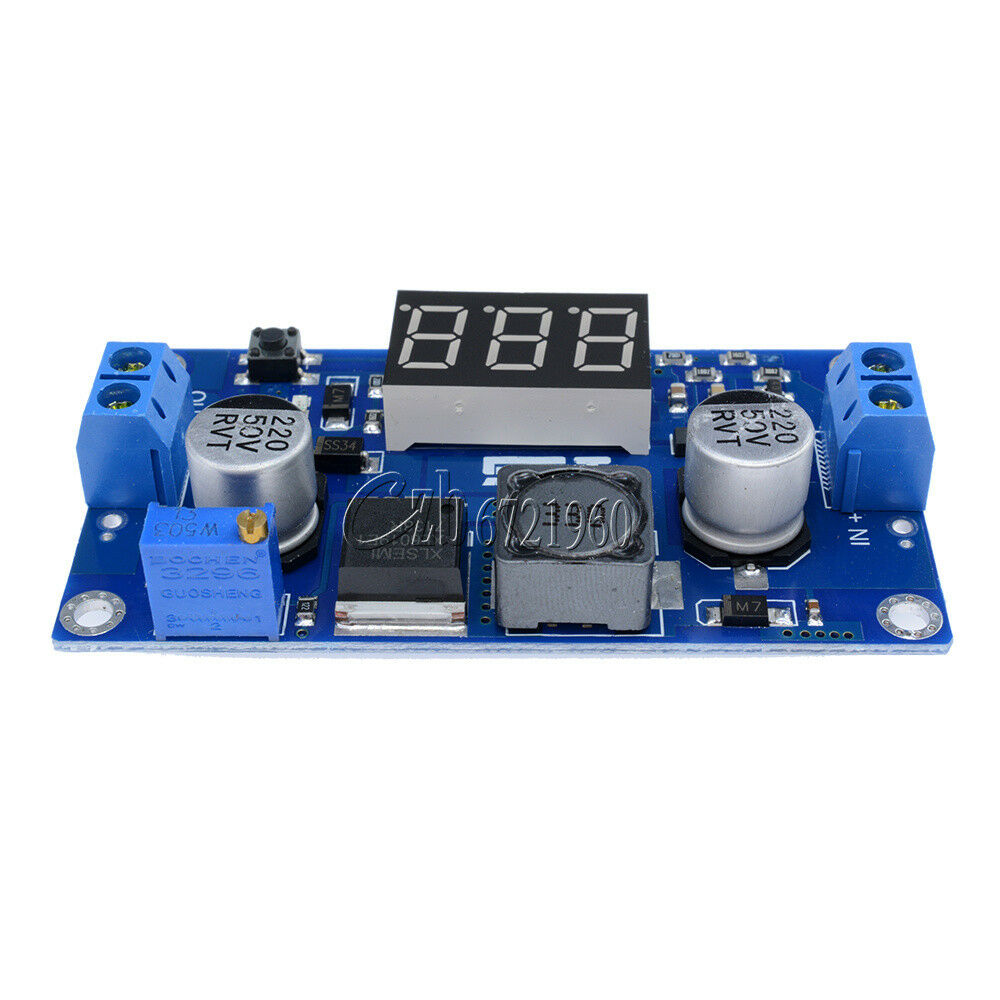 2PCS DC-DC 4.5-32V to 5V-52V XL6009 Boost Step-up Power Module LED Voltmeter