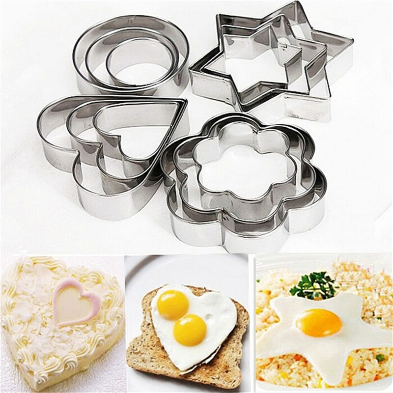 12Pcs Stainless Steel Cookie Fondant Cake Biscuit Mold Mould Sugarcraft Cu.l8