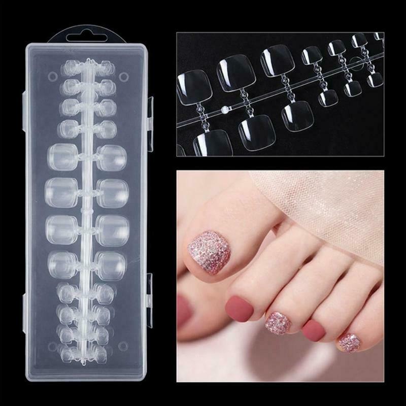 Full Cover Toe Art Nails for Women Sizes for Nail Salon and Foot Decoration