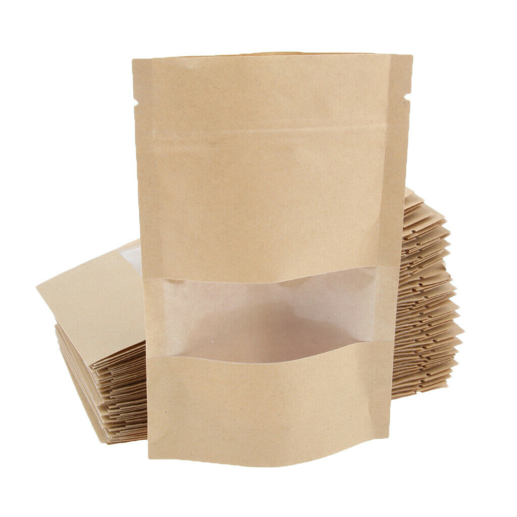 100 Pieces Kraft Paper Gift Candy Wedding Packaging Bags