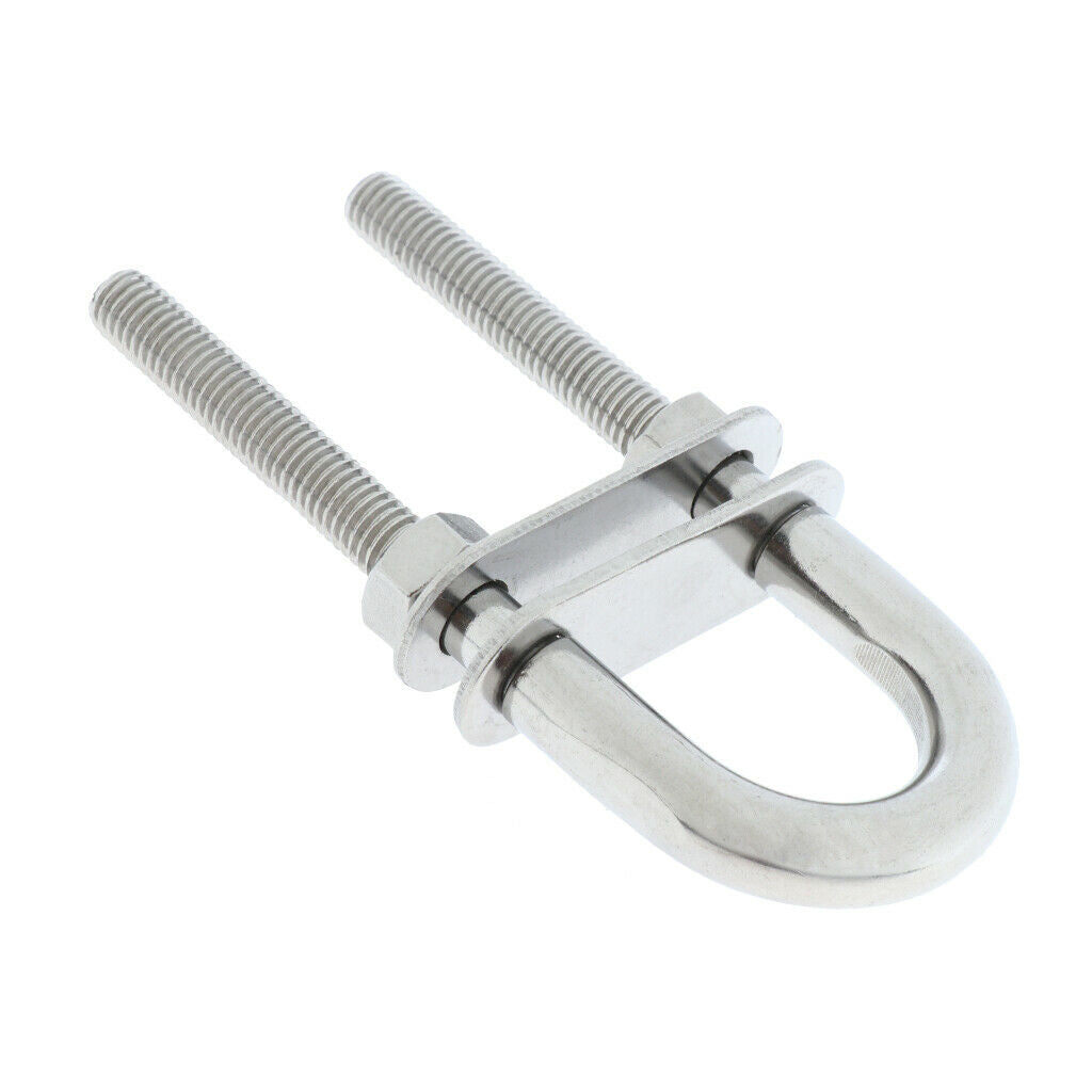 2xStainless Steel Boat Bow Stern Eye U-Bolt M8x10 Boat Special Design