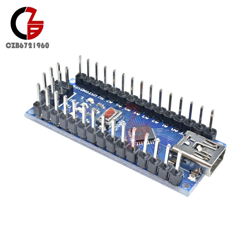 2Pcs Mini USB Nano V3.0 ATmega328P CH340G 5V 16M Micro-controller board Arduino