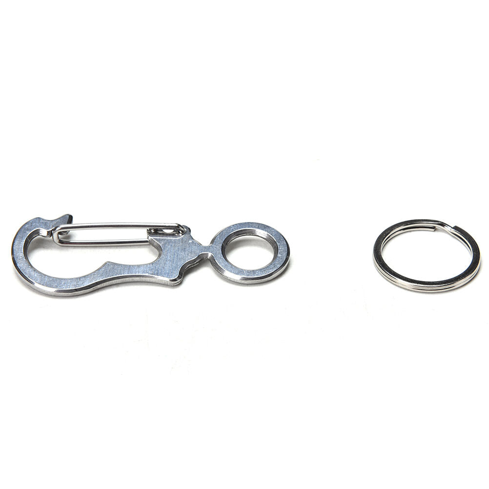 Stainless Steel Keychain Keyring EDC Outdoor Multifunction Pocket Tool Fi.l8