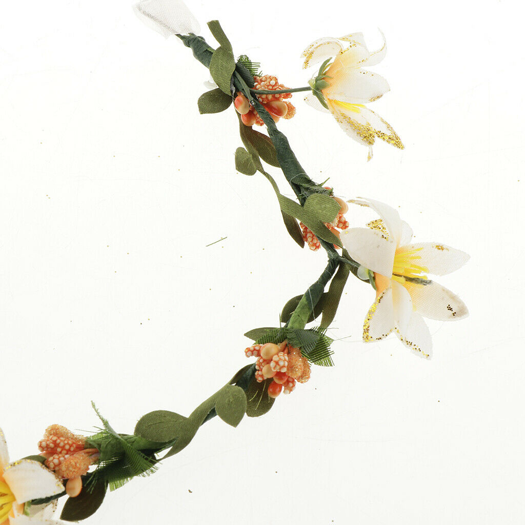 Boho Floral Flower Wedding Forehead Head Hair Band Garland Accessories