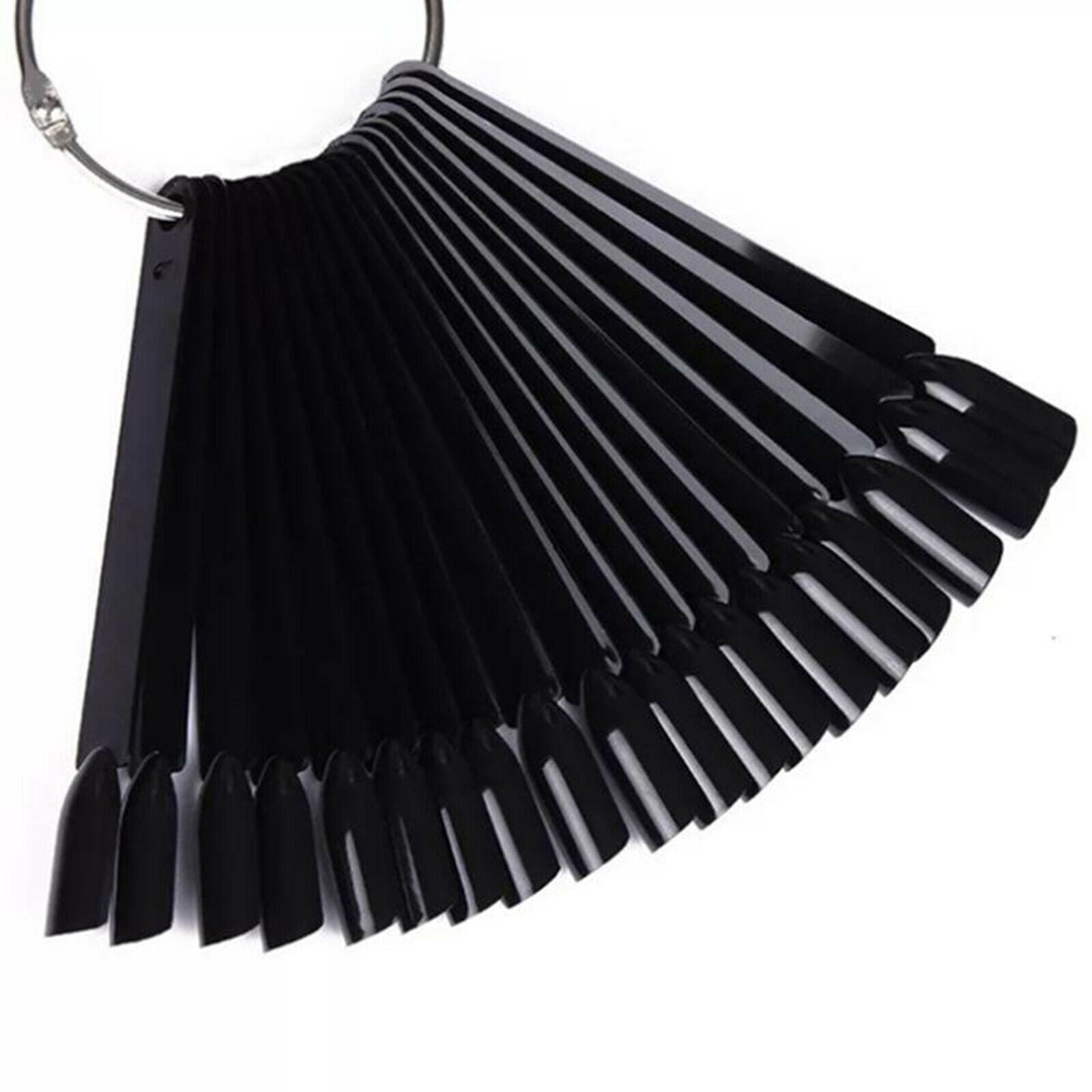 200x 4-Color Fan-shape False Nail  Sticks Templates Sticks Detachable
