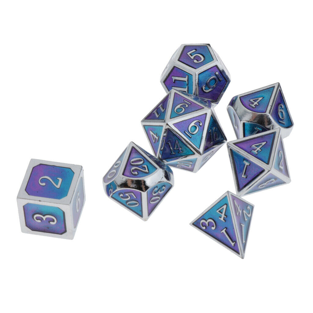 7x 16mm Multi-sided Dice D4 D6 D8 D10 D12 D20 Die for MTG RPG Casion Game D