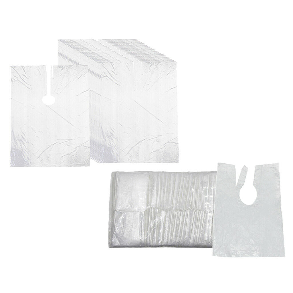 200PC Disposable Hair Cutting Cape DIY Hair Salon Gowns Hairdresser Capes Apron