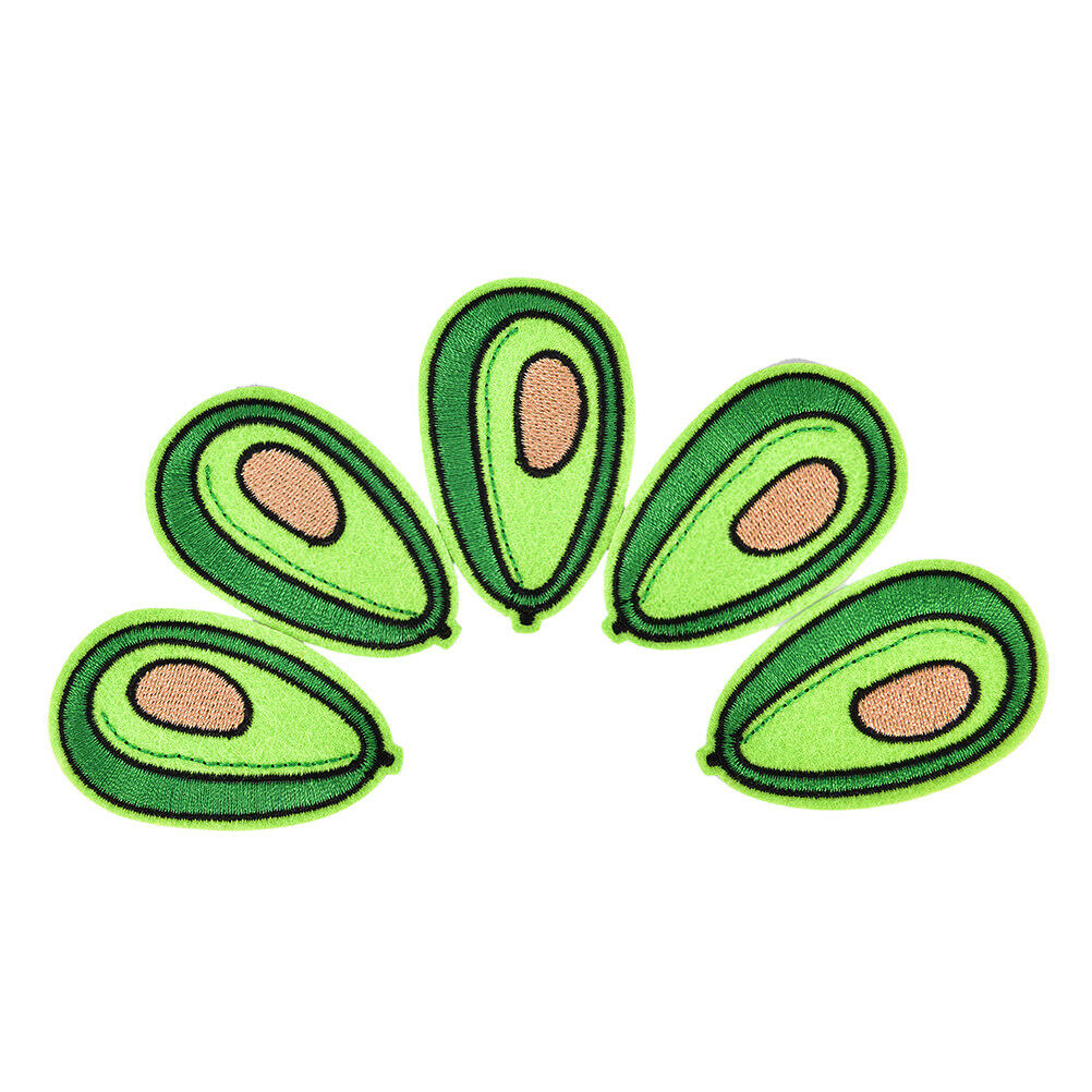 10 pcs avocado patches badge for clothing iron embroidered patch applique .l8