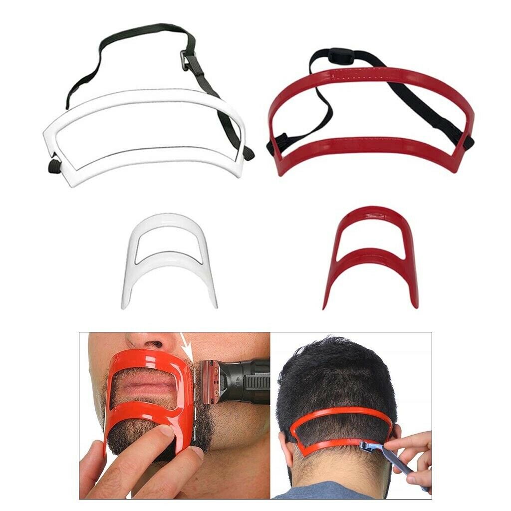 4Pcs Neckline Beard Shaving Template Ruler Grooming Shaping Guide Tools Kit