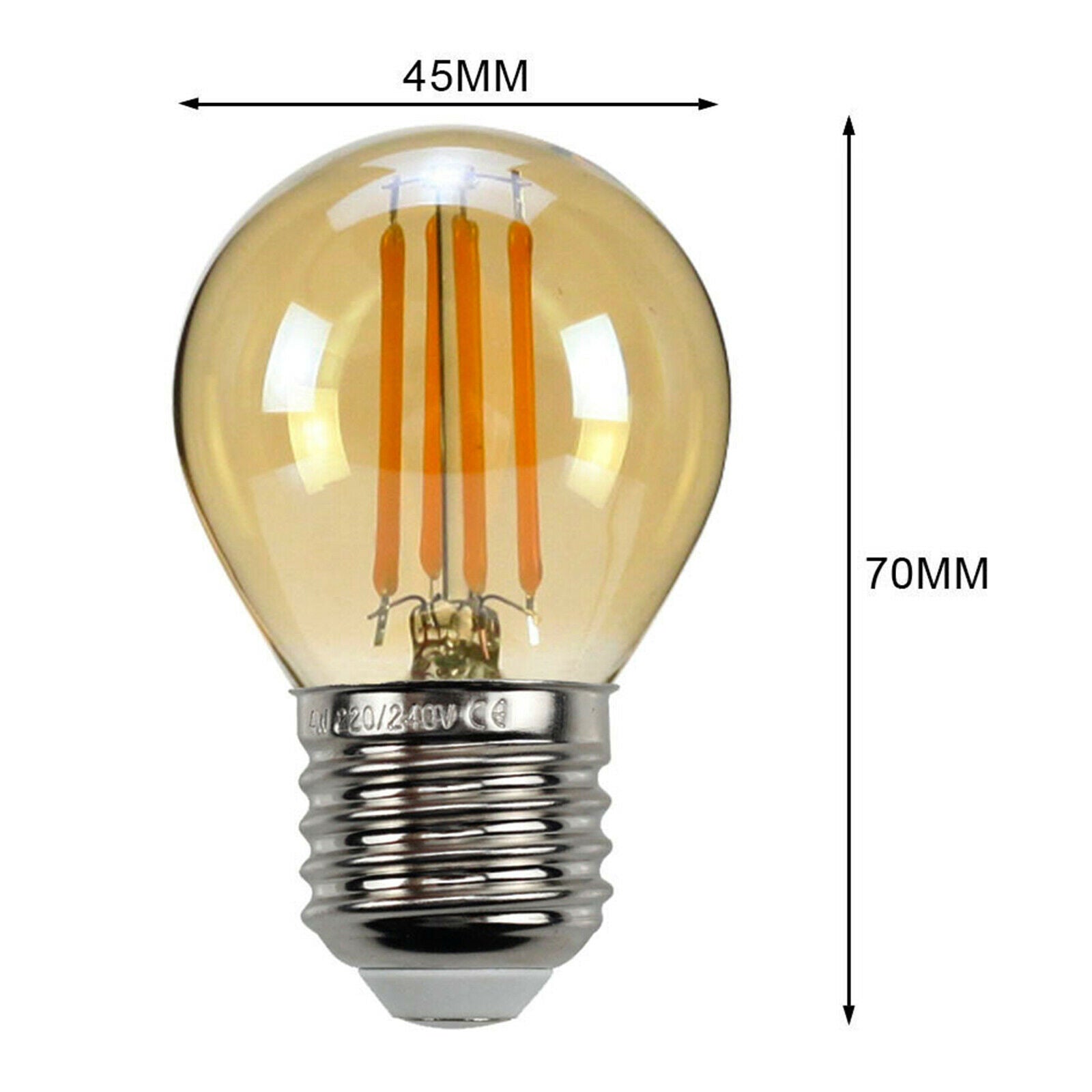 Set of 6 LED Filament Bulb Edison Bulbs 4W for Home Bedroom Room Office Cafe