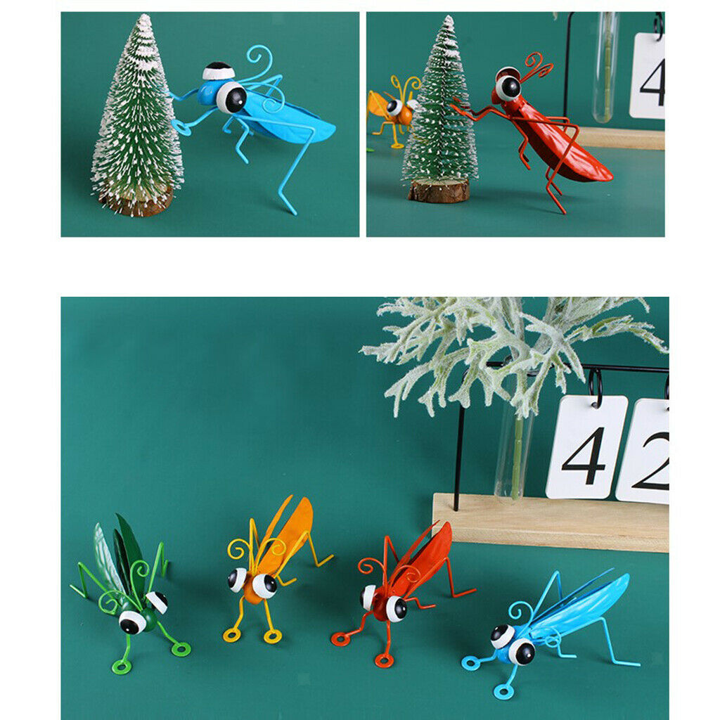 Metal Locust Ornament Landscape Decor Tropical Creative Porch green