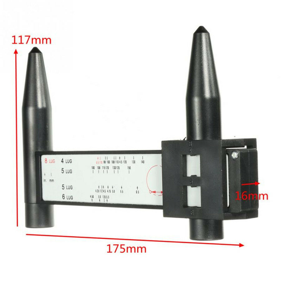 Precise Autos Wheel Tire PCD Bolt Pattern Gauge Rim 4 5 6 8 Lug Measurement Tool